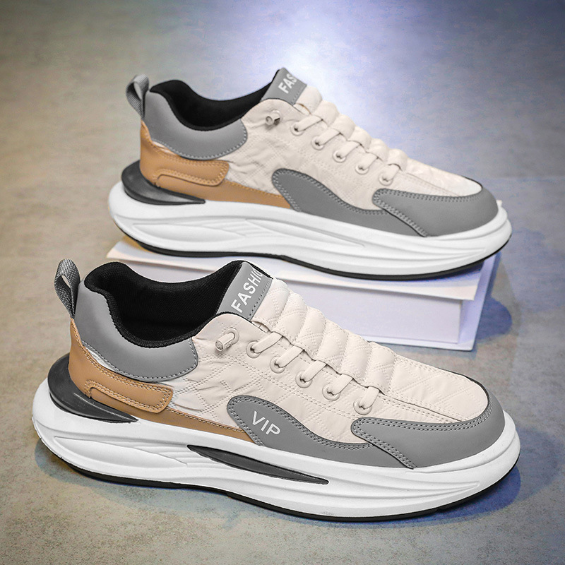 Men Sports Shoes Fashion Simple Design Versatile Running Shoes 2025 New Product Versatile Thick Sole Korean Version Triple Blue Khaki Free shipping