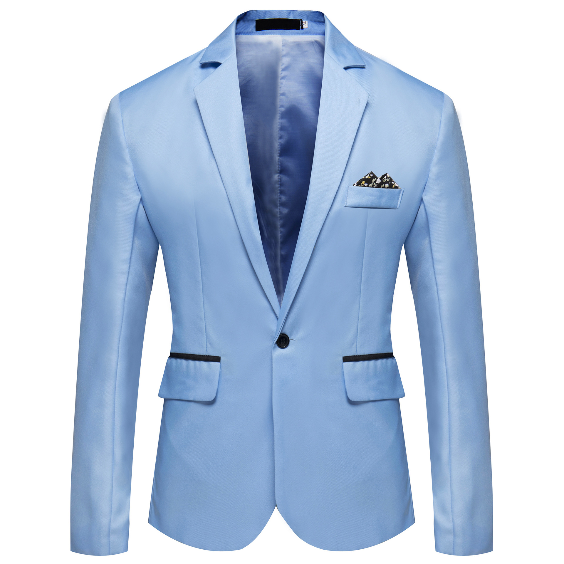 Autumn Men's Business Suit with Single Breast Design and Side Slit Ideal for Cross-border Amazon Exports