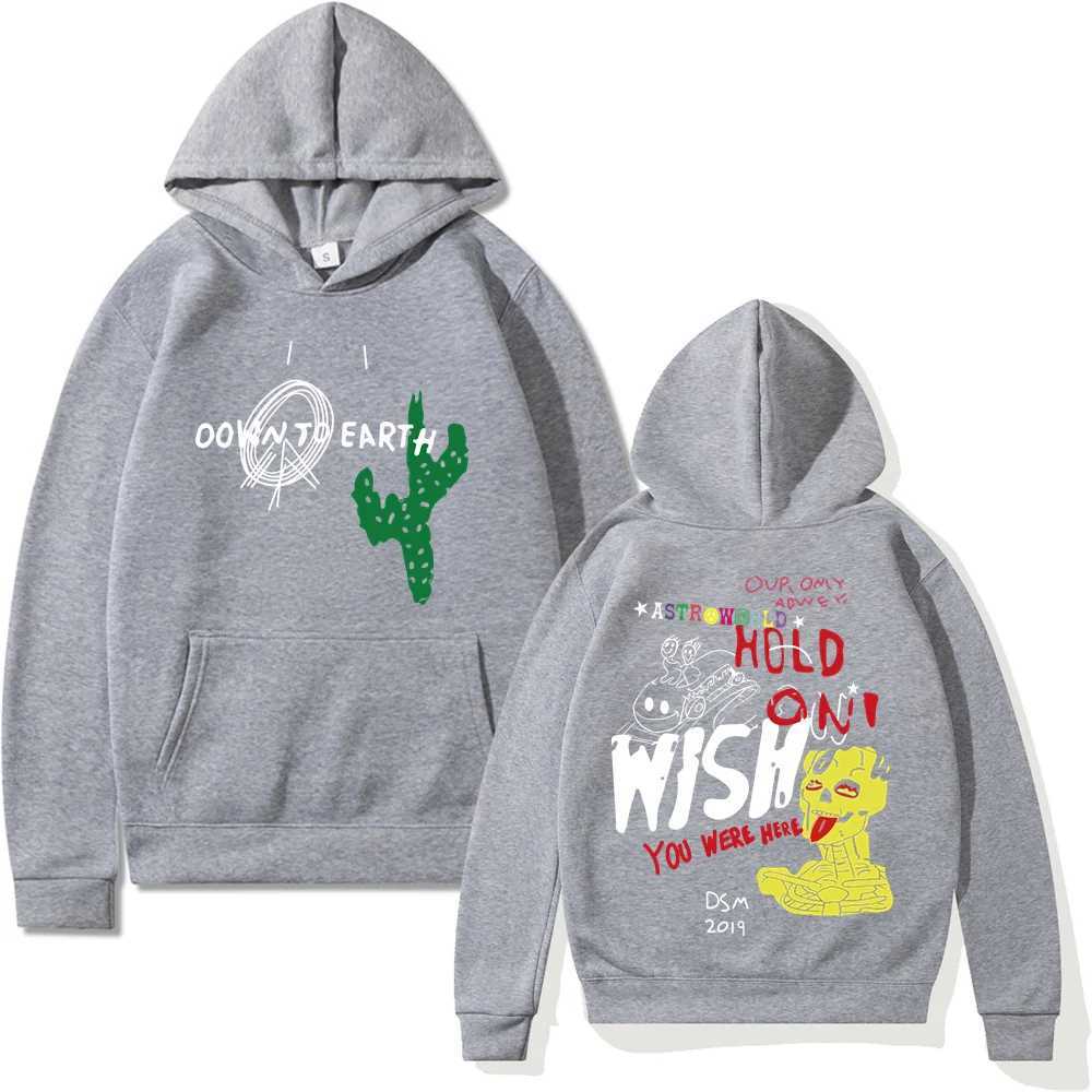 Men's Hoodies Sweatshirts ASTROWORLD Jack Cactus Hip Hop Hoodies Print Hooded Sweatshirt Men Women Casual Pullover Streetwear Tracksuit Q241218