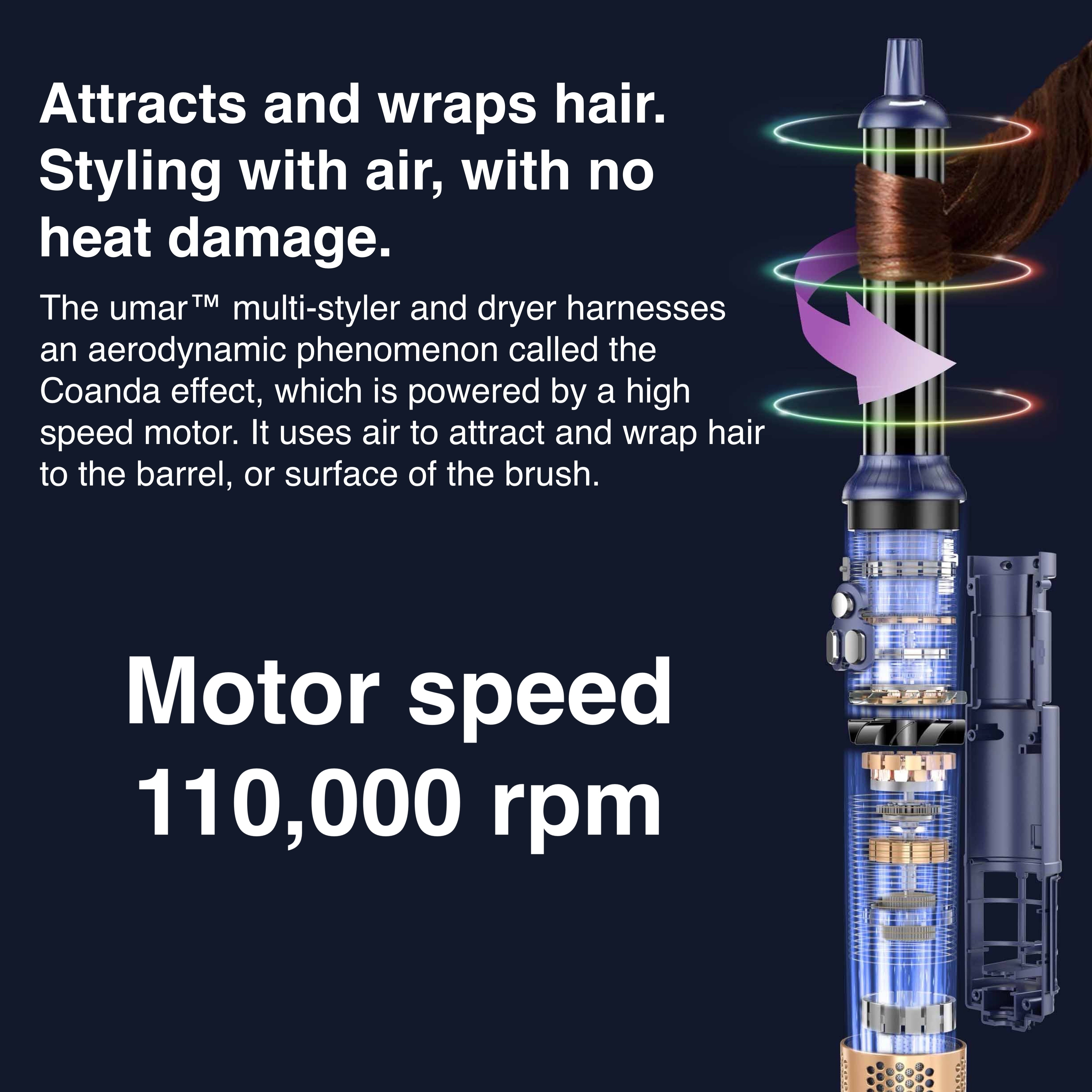 Professional Wrap Curg Iron Umar Hot Air For Hair Dryer Brush 6 In 1 Multi Styler Free shipping