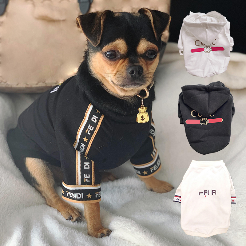 Designer Dog Sweater Hoodies Dog Apparel Clothing Hooded Brand Letter Printing Pullover Pets Supplies Warm Pet Sweatshirt Cold Weather Outerwear Pet Coat Clothing