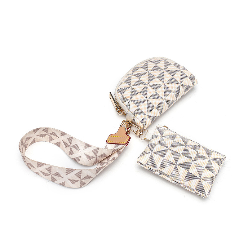 Two piece set of coin purse mini zipper small printed hanging bags makeup bags