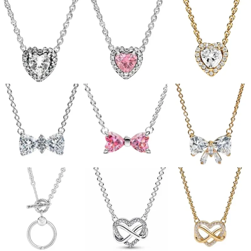 Designer necklaces earrings with box Women Collarbone chain S925 Silver Necklaces rose gold Hollow Earring Designer jewelry Engagement wedding gifts