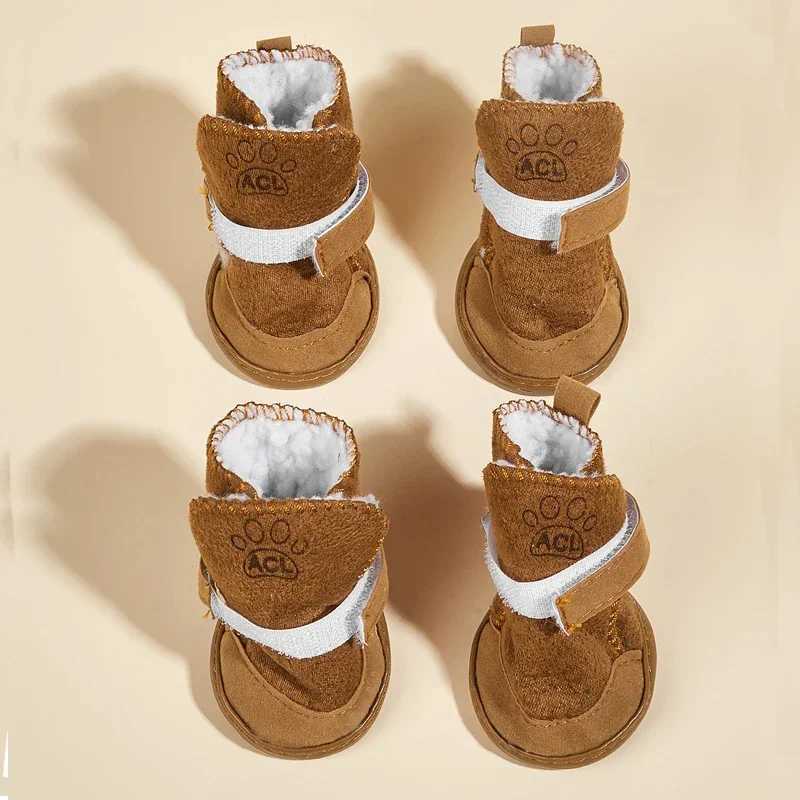 4Pcs Dog Boots Outdoor Snow Walking Non-slip Puppy Sneakers Shoes Winter Comfortable Warm Shoes Pet Dog Chihuahua Shoes For DogXJ241218