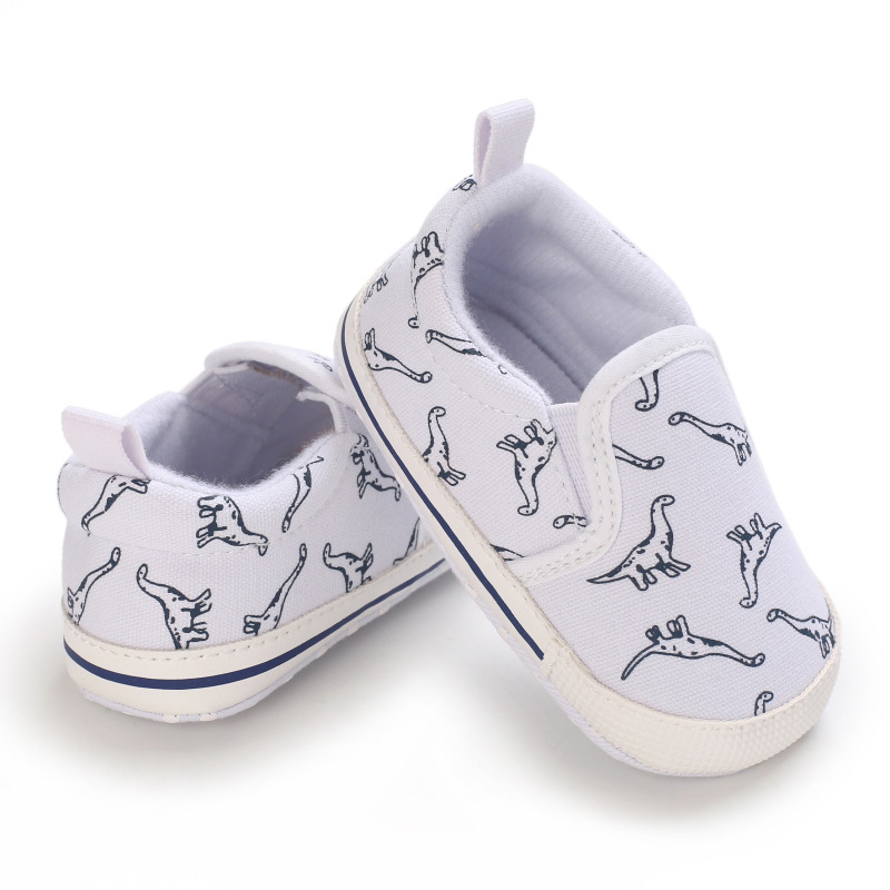 Autumn winter Infant Casual Canvas Shoes Kidsnest Dinosaur Baby Boys Girls Shoes Anti-slip Soft Cotton Sole Crib Shoes