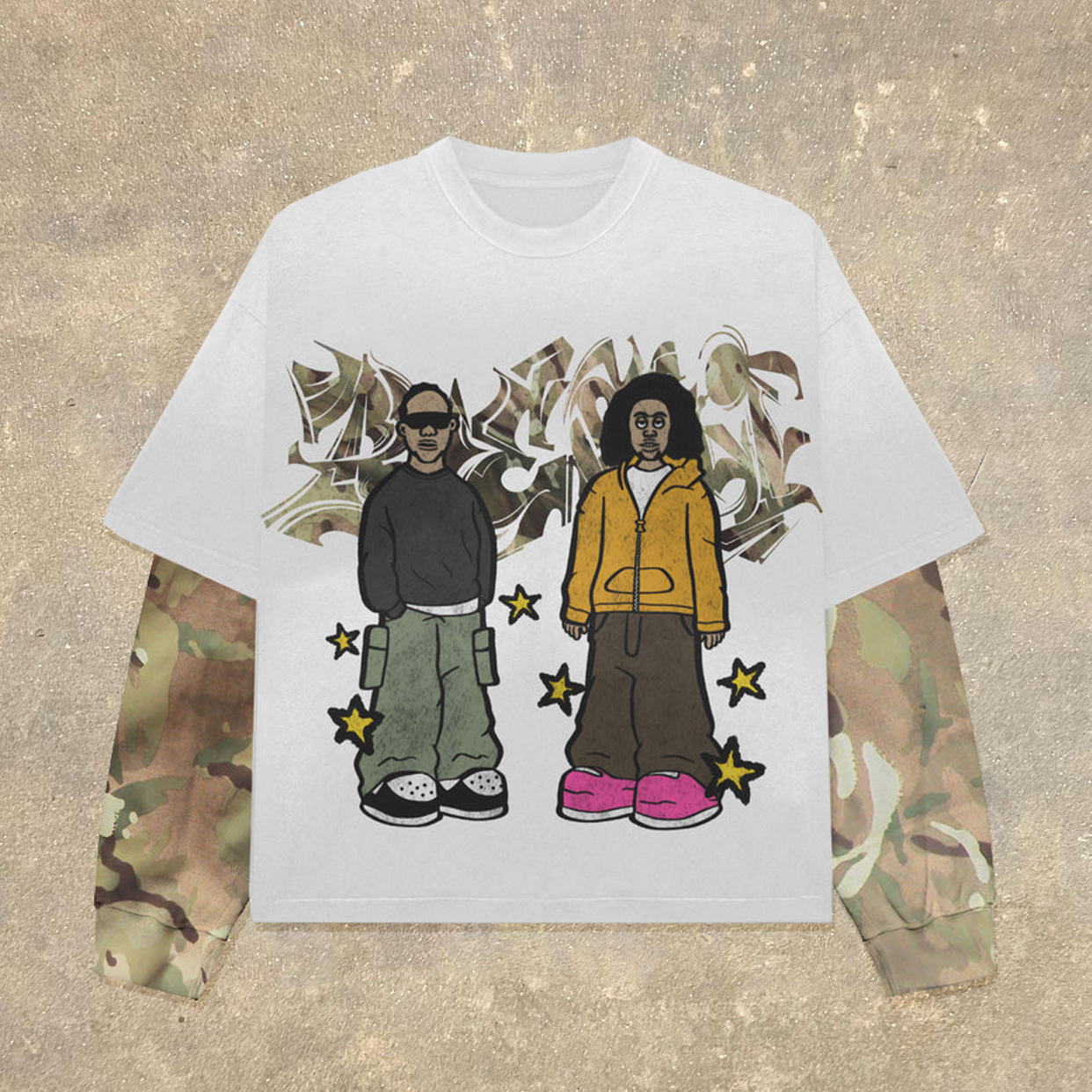 Y2K Men Women T Shirt Sports Shirt Male Gothic Oversize Camouflage Leaf pattern Long Sleeves T Shirt Hip Hop Sweatshirt Streetwear