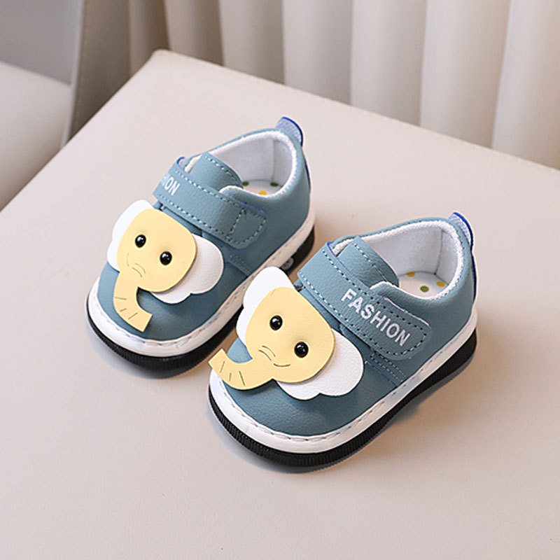 Newborn Baby Squeaky Girls Boys Shoes Soft Non-slip Infant Toddler Leather First Walkers Autumn Spring Kids Cartoon Kidsnest Sneakers Sizes US1C-US5C
