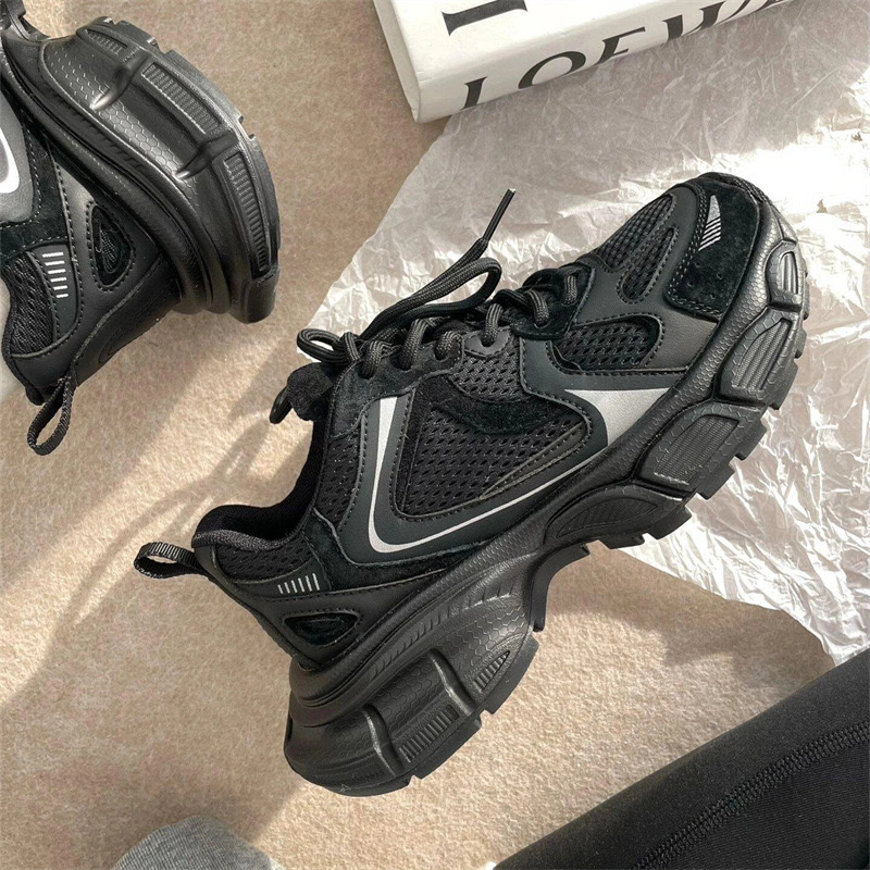 New Dress Casual Sneakers Mesh Lightweight For Women Round Toe Summer Trends Korean Sport Lace-up Tennis Shoes 230710