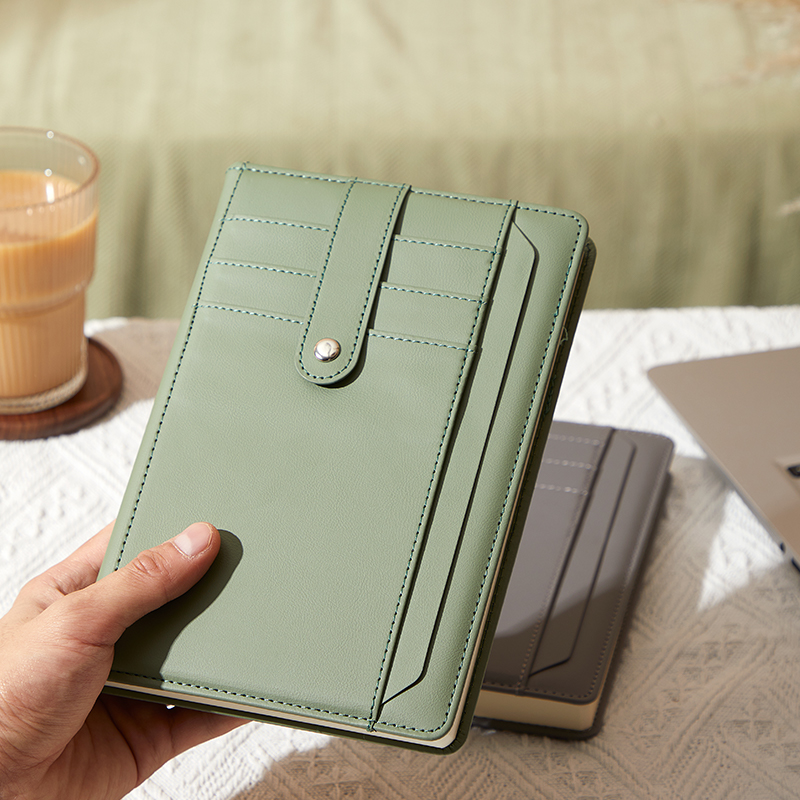 Portable Hardcover Leather Work Journal - Simple Coursework Book with Horizontal Lines for Students & Professionals