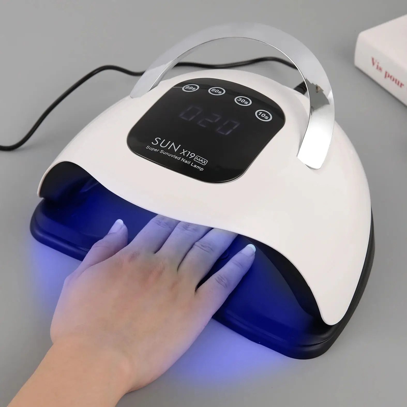 SUN X19 MAX Professional Nail Drying Lamp For Manicure 72 LEDS Gel Polish Drying Machine With Auto Sensor UV LED Nail Lamp 241219