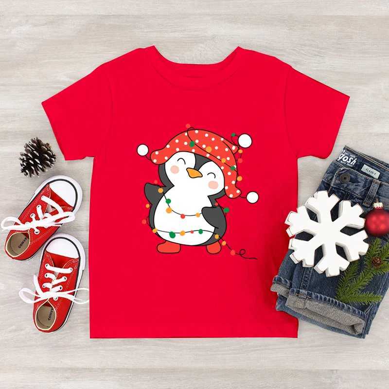 Sende Per Il Pinguino Di Natale Calda Per Bambini Per Bambini Magliette A Manic…