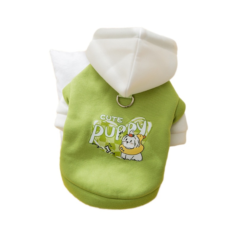 New autumn and winter trendy and cool casual little dog clothes, hoodies, thin designs for cats, small and medium-sized