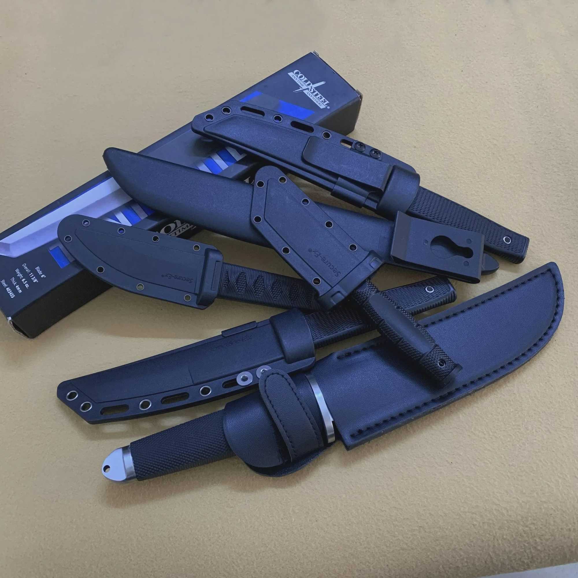 6 styles of CS Katana fixed blade military knife 440C Tanto blade ABS handle tactical outdoor combat hunting survival toolW250402