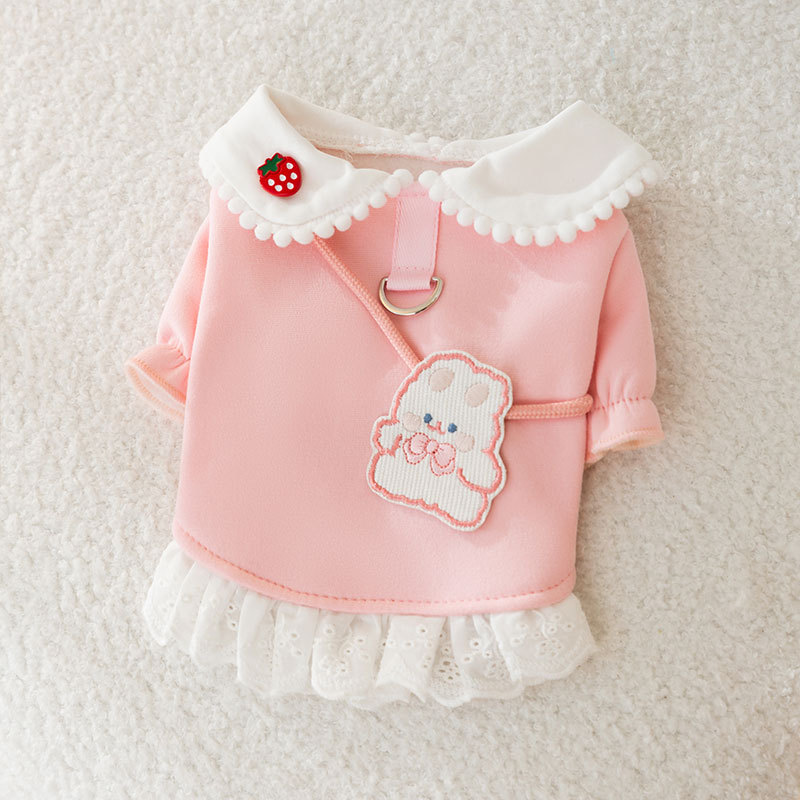 Spring and Autumn New Dog Clothes Flip Collar Hoodie Can Pull Two Feet Warm Teddy Pet Clothing HS47