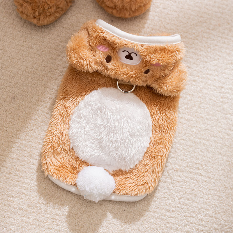 Autumn and winter puppy and dog clothes, cute clothes, thick and warm woolen clothes, small dog and pet dog clothes