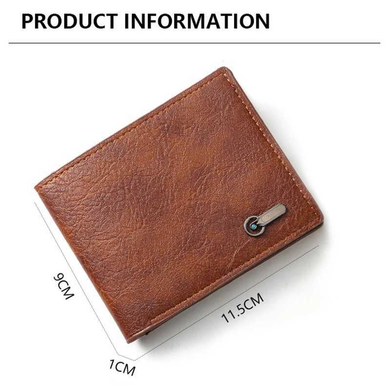 Hot Sale Mens Wallet New Luxury Business Wallet PU Leather Ultra Thin Fashion ID Card Holder Paper Money Bag Mens Carteira Z241219