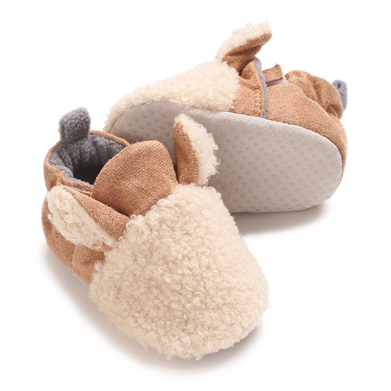 Cute Newborn Baby Shoes With Ear Toddler Baby Crawling Shoes Kidsnest Boys Girls Lamb Slipper Prewalker Trainers Winter Infant Warm Shoes