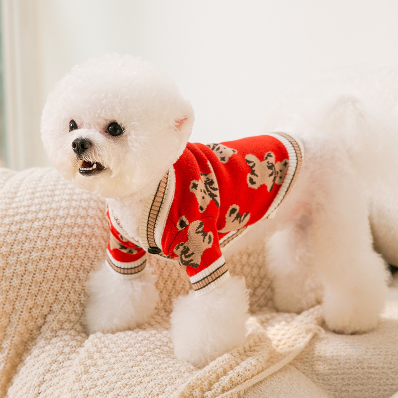 Dog Winter Clothes Knitted Pet Clothes For Small Medium Dogs Puppy Pet Sweater Yorkshire Pure Dog Sweater Ropa Perro