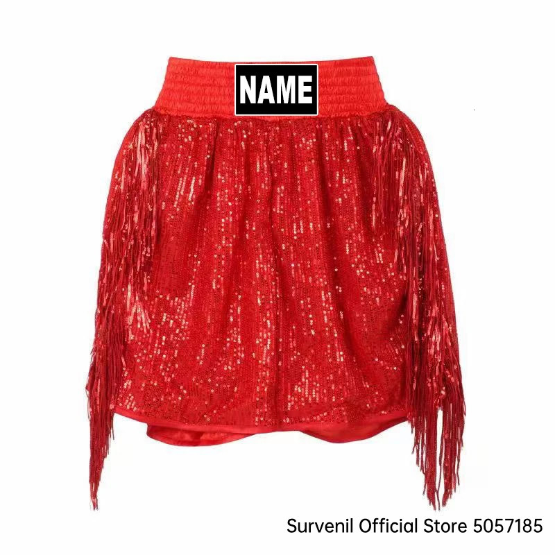 Muay Thai Pants Stylish Sequins Personalized Boxing Shorts Men Women Kids Custom Martial Arts MMA Fighting Kickboxing 241218