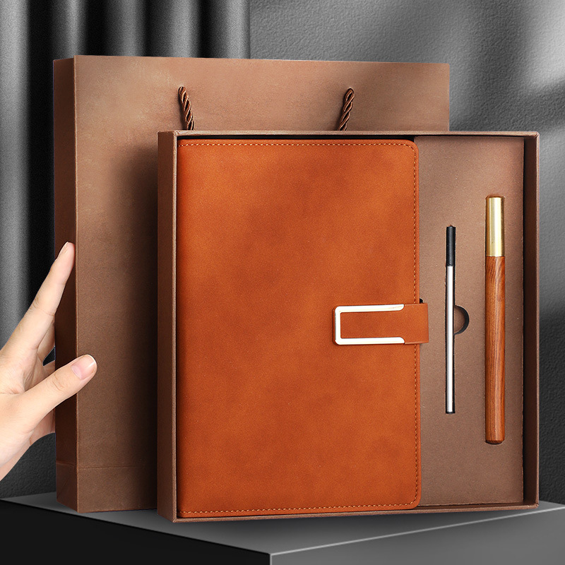 Stylish Sheepskin Leather Business Notebook - Durable Paper Organizer for Professional Use