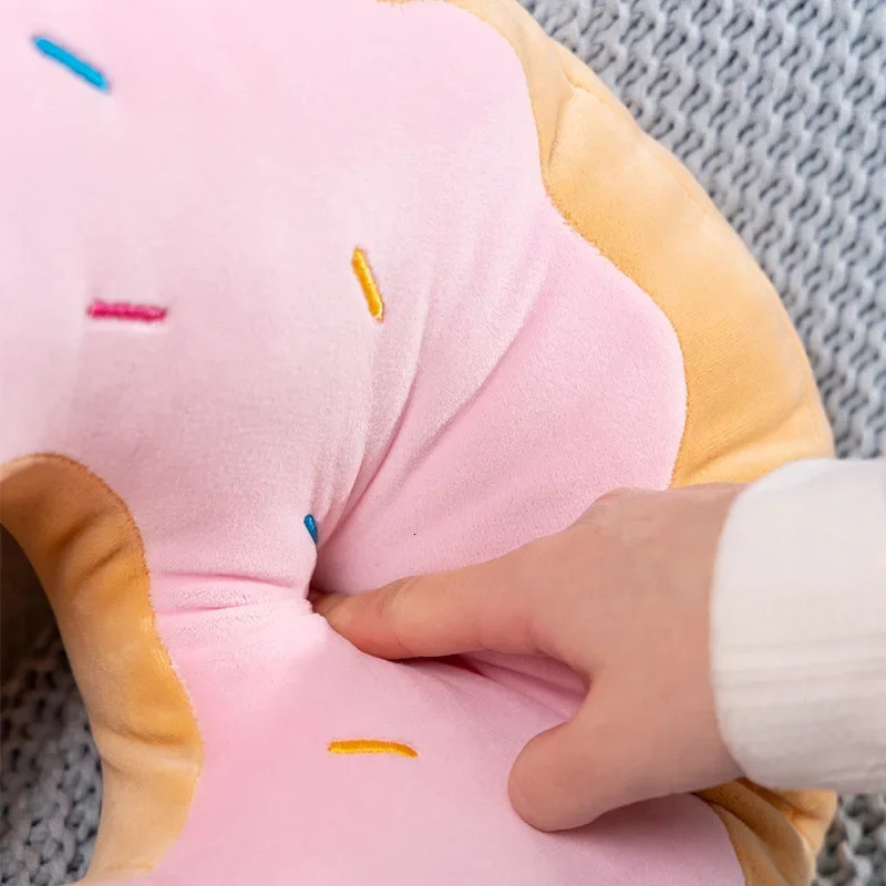 Simulation Donut Pillow Cushion Dessert Shop Gift Girlfriend Home Cushion Childrens Playground Decoration 241219