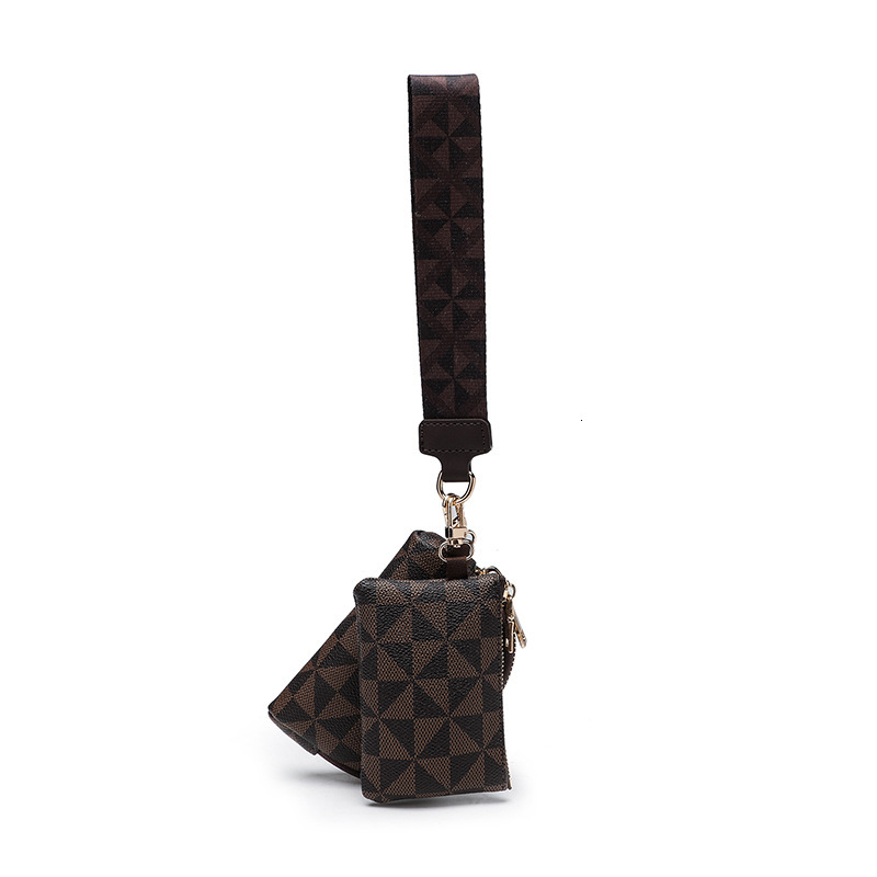 Two piece set of coin purse mini zipper small printed hanging bags makeup bags