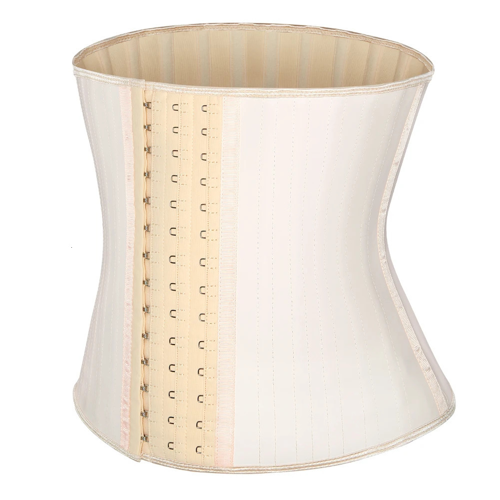 25 Steel Bones Latex Waist Trainer 29.5CM Hooks And Eyes Fajas Belt Cincher Underbust Corset 241219