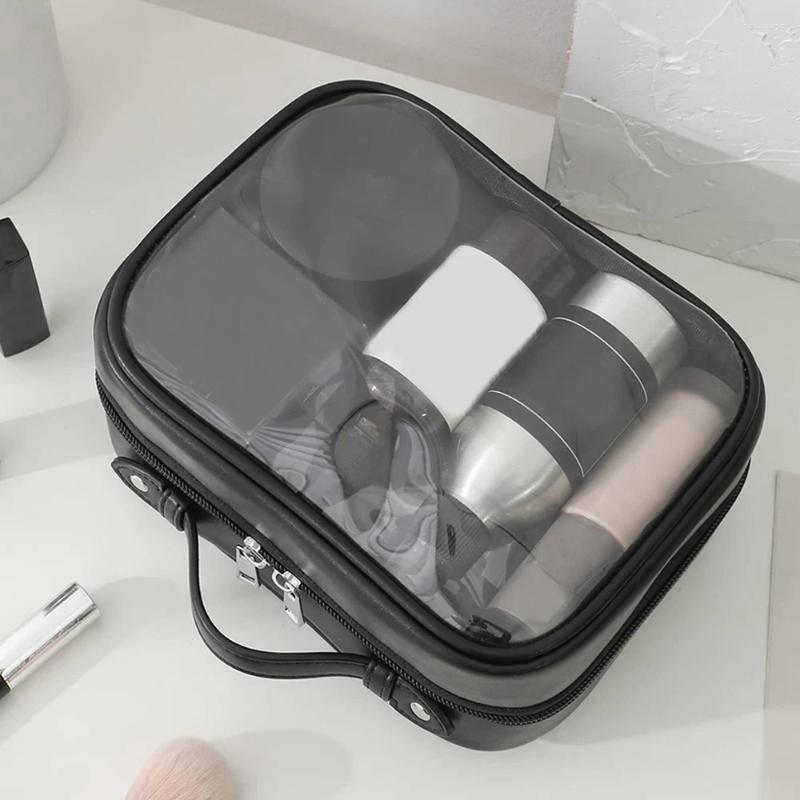 Cosmetic Bags PVC Clear Makeup Bag Organizer Case Bath Toiletry Large Capacity Storage Pouch Waterproof Transparent Zipper