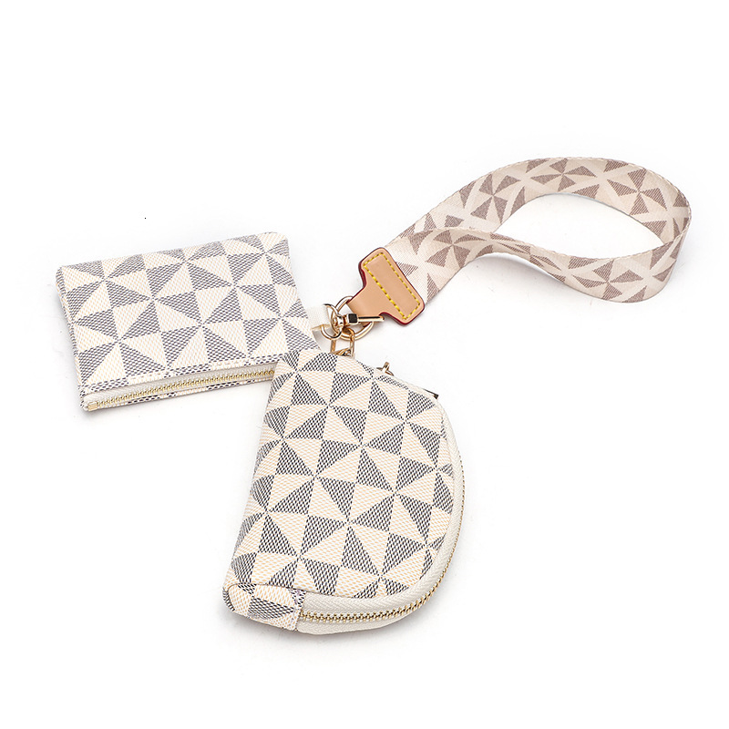 Two piece set of coin purse mini zipper small printed hanging bags makeup bags