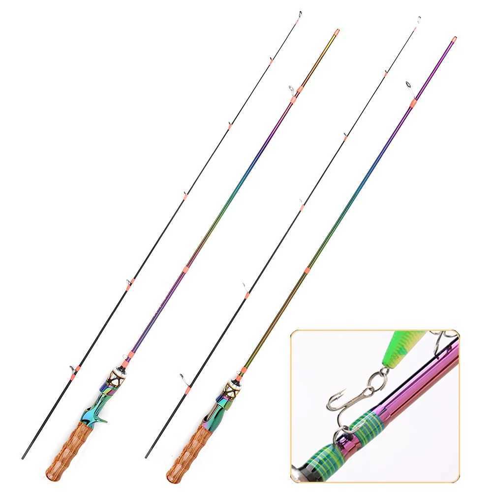 Carbon Fiber Spinning Casting Rod UL Power Lure Fishing Rod 1.8m 1.68m 2 Sections Fishing Acessories for Trout Bass JiggingXJ241219