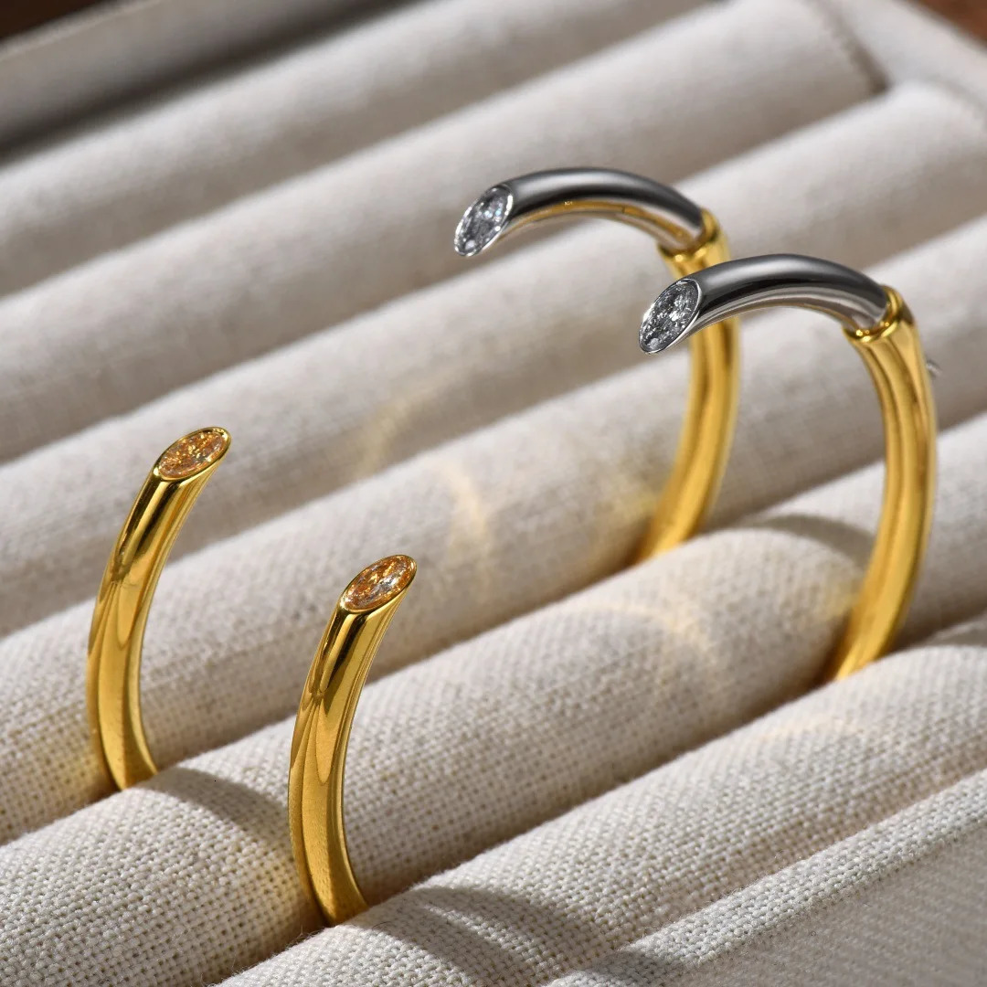Fashion Large Metal Hoop Earrings Gold Color Circle Earring for Women Girls Jewelry European American Accessories Gifts 241219