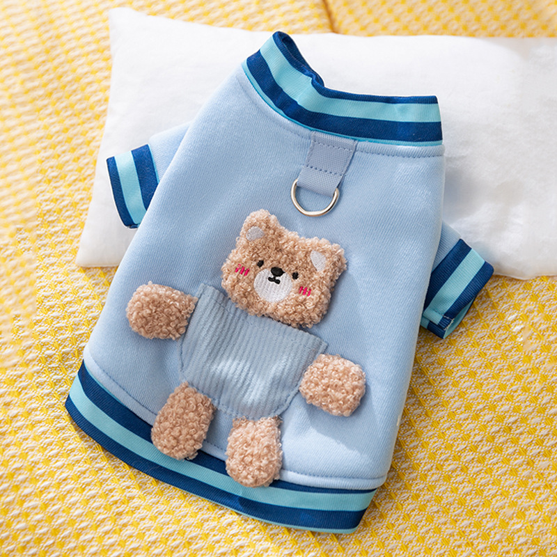 Two Leg Hoodies Autumn Clothes Blue Cat Kitten Puppy Thin Coat Pet Clothes HS53