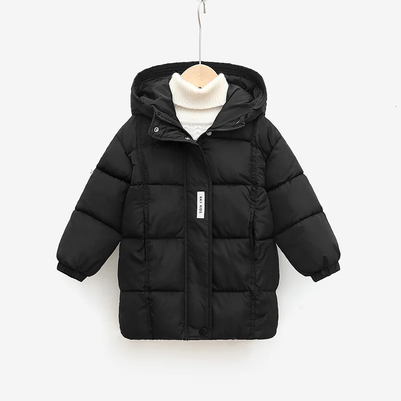Boys Girls Winter Down Jackets Teenager Thicken Warm Hooded Coats Kids Casual Long Clothing Children Autumn Windproof Parkas 241218