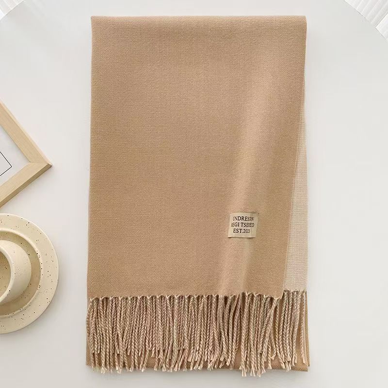 T019 cashmere scarf Korean version advanced atmosphere warm shawl neck new winter warm