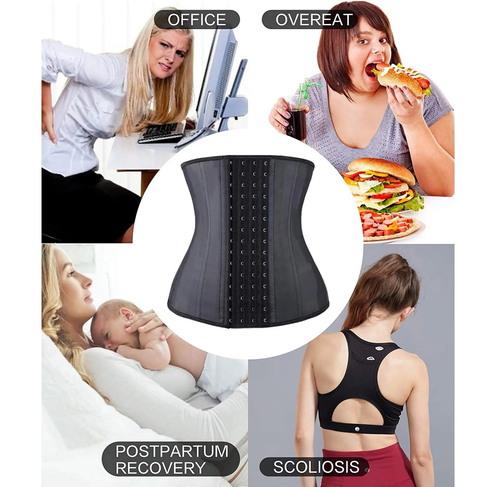 Abdominal Band Women Waist Slim Body Shaper Breathable Puerperal Waist Corset Waist Trainer Slimming Belt Girdles Shapewear 241219