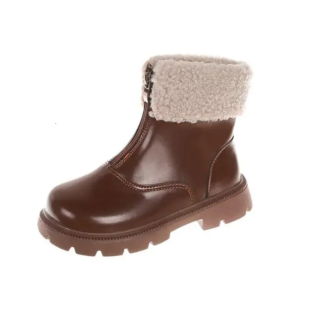 Children Snow Boots Thicken Plush Fur Warm Boys Boots Anti-slip Girls Snow Shoes Winter Fleece Lined Kids Outdoor Sport Shoes 241219