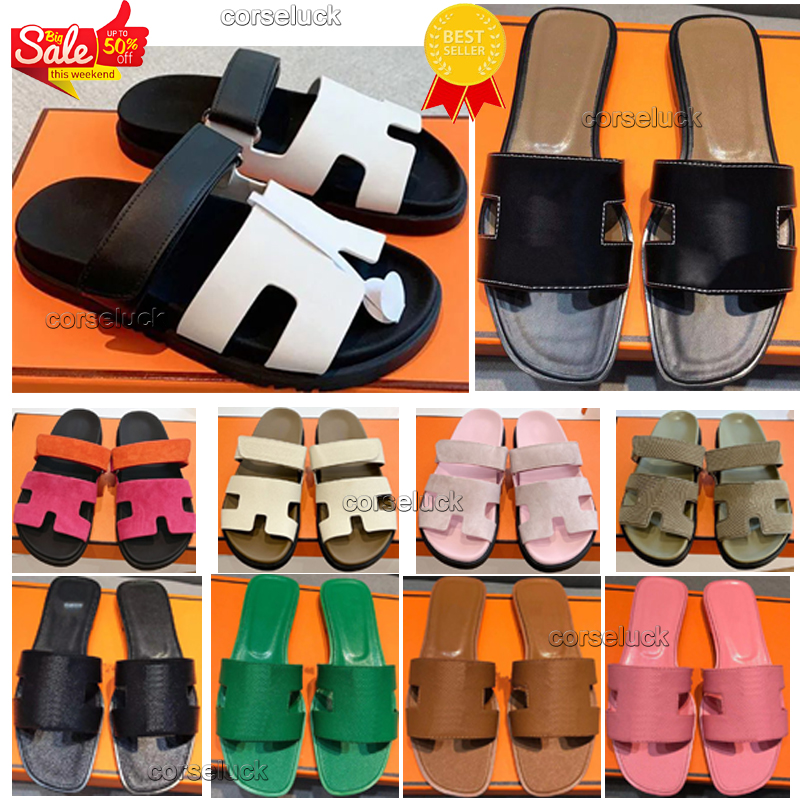 Designer Slippers Luxury Chypre Sandals Outwear Leisure Vacation Beach Leather Suede Fur Flat Bottom Slipper Sliders Women Men Slides Black Ladies Outdoor Shoes