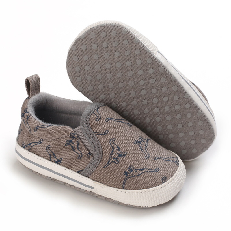 Autumn winter Infant Casual Canvas Shoes Kidsnest Dinosaur Baby Boys Girls Shoes Anti-slip Soft Cotton Sole Crib Shoes