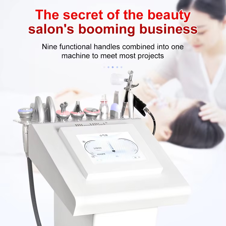 Face Machine For beauty Use 10 in 1 Face Dermabrasion Bubble Exfoliating Dirt Skin Cleaning Blackhead Suction Acne Treatment Beauty Instrument