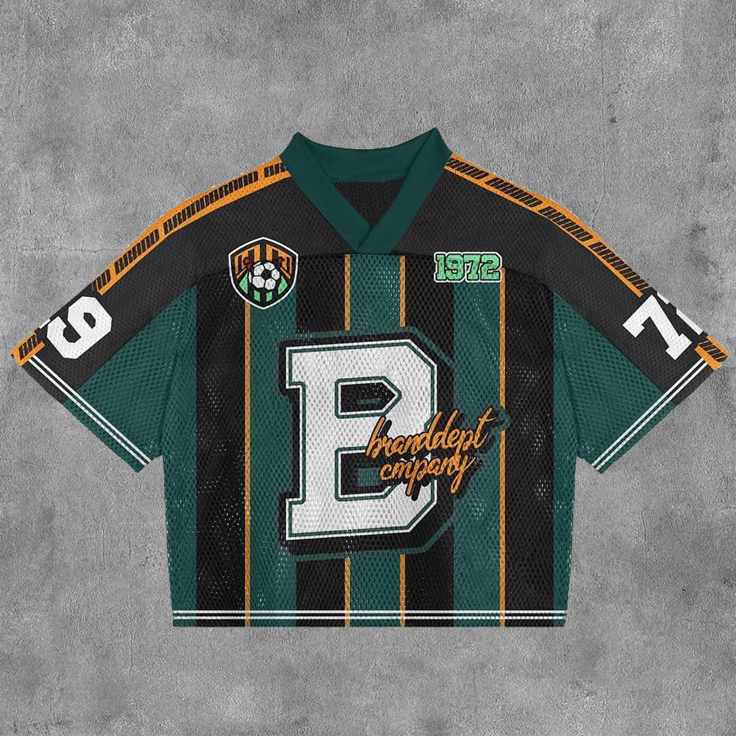 Fashion Contrasting Colors Mesh Surface Loose T-shirts Summer Splicing Printed Quick Drying Basketball Jersey Y2K Short-sleeves