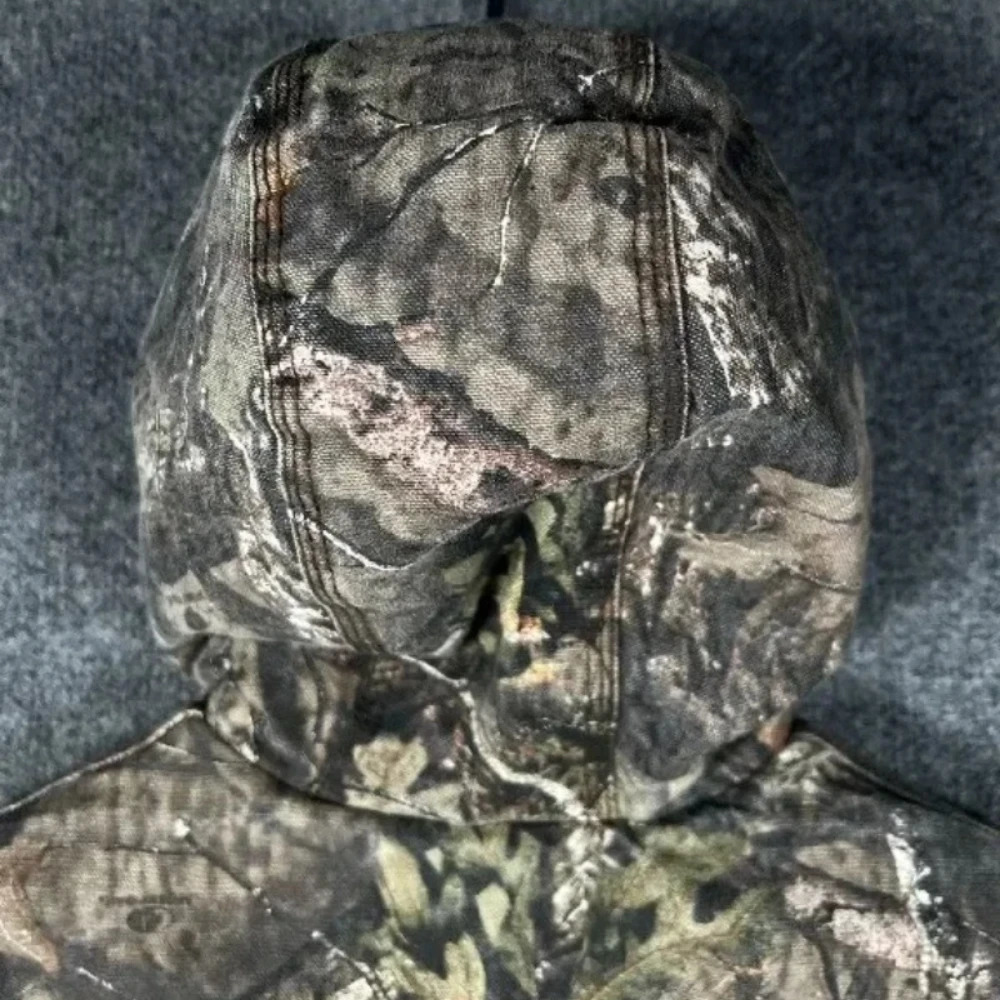 Hip hop tactical camouflage streetwear retro camouflage zipper hooded sweatshirt Y2K jacket mens super large hooded sweatshirt zipper jacket clothing 