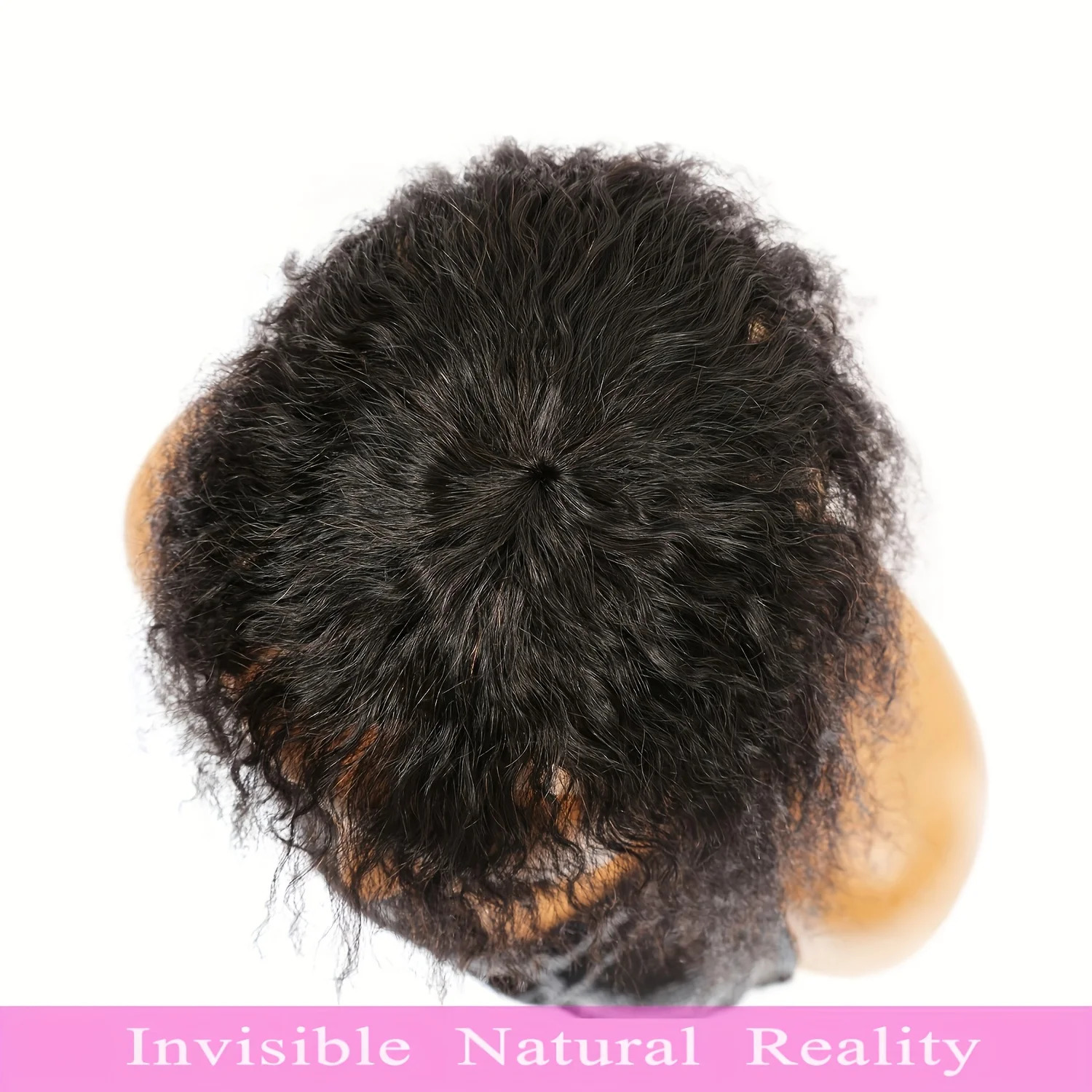 Kinky Straight 100% Human Hair Toppers Hair Pieces With Bangs Hairpieces For Thinning Hair Clip Invisible Topper Hair Extension 241219