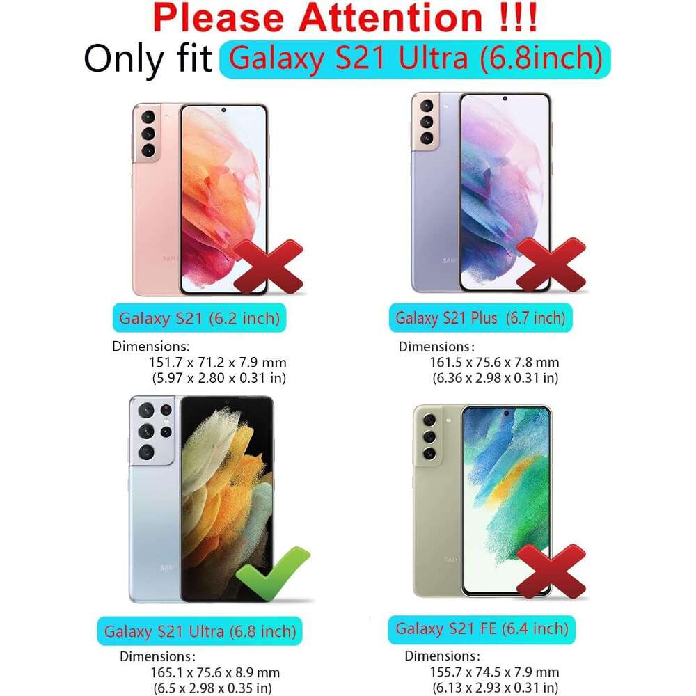 5G with HD Screen Protector Slide Camera Cover Rotated Ring Kickstand, Military-Grade 2 in 1 Phone Case for Galaxy S21 Ultra