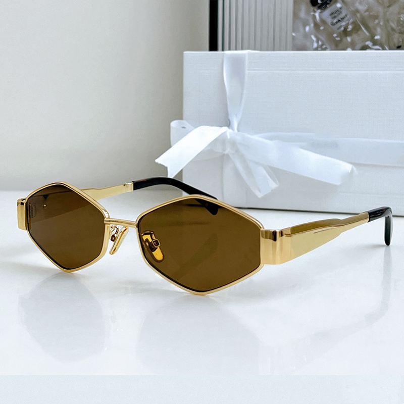 Designer Womens Sunglasses Fashion Polygons Metal frame 40254 Classic Mens Luxury sunglasses Summer Outdoor Goggles UV400 Glasses