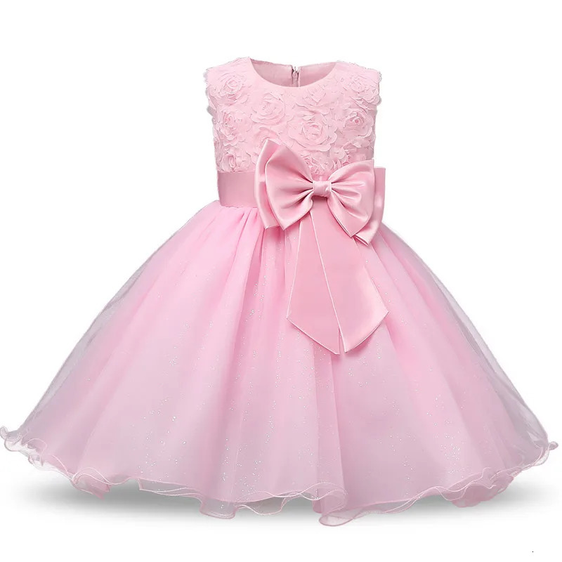 Baby Girls Dress Princess Party Dress Flower Elegant Wedding Gown Big Bow Birthday Kids Dresses for Girls Children Tutu Dresses 241219