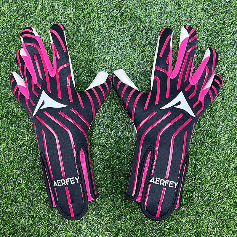 AERFEY Football Thickened latex 4 mm Adults Teenager Goalkeeper Soccer Goalie Gloves