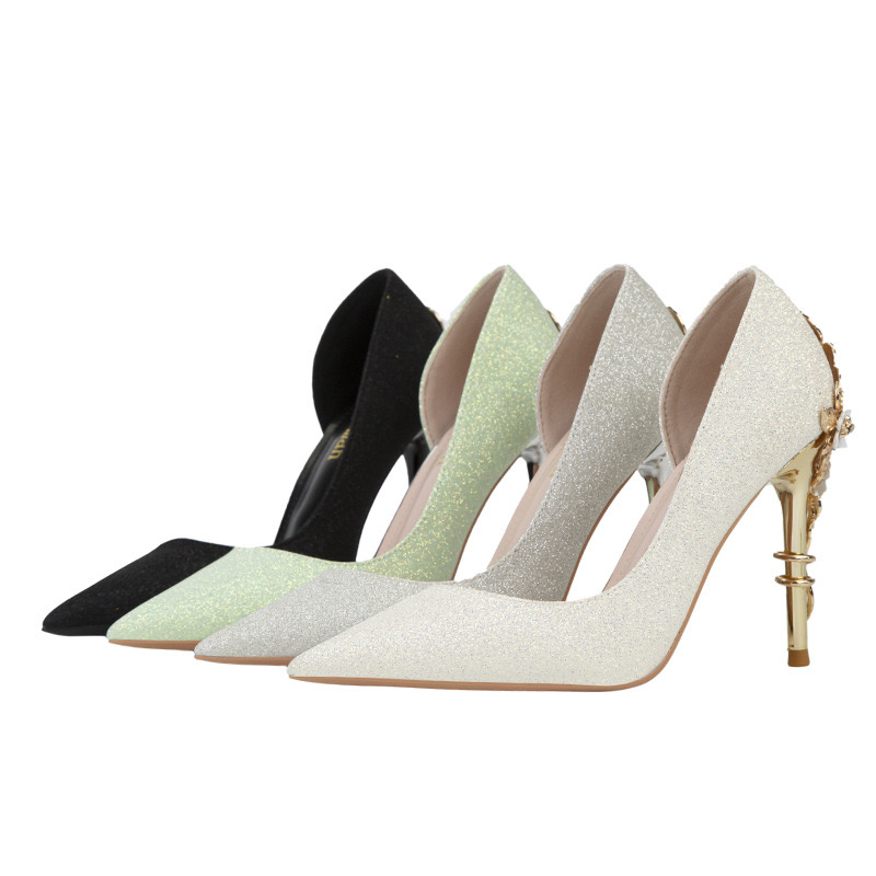 New 2023 Metal wer Pumps New Designer High Women Satin Stiletto Heels 10 Cm Sexy Wedding Shoes Plus Size 41 b0fa