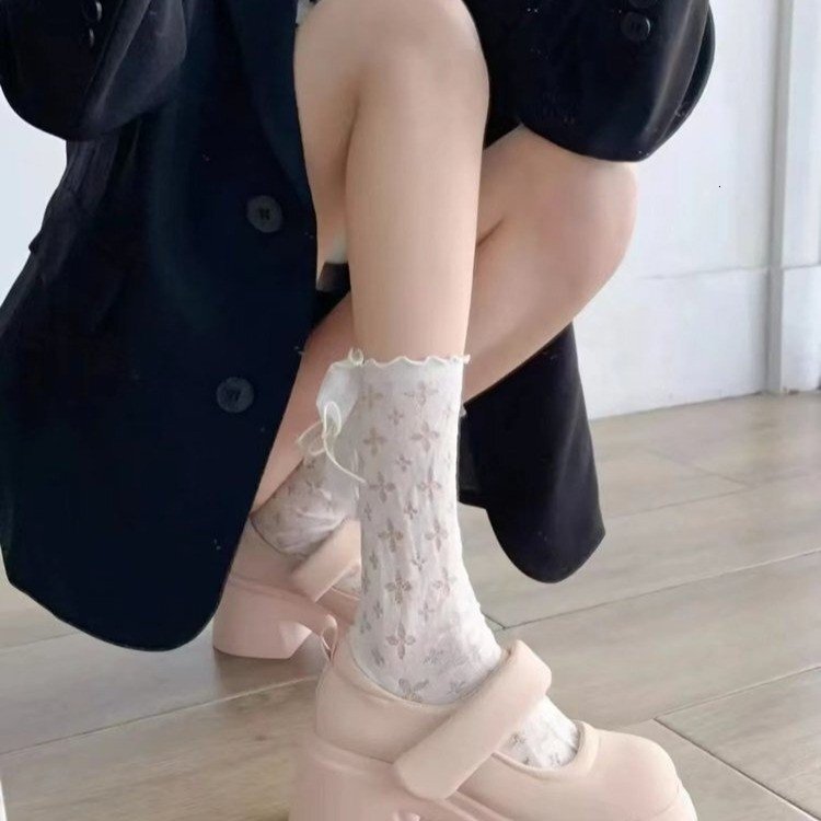 Mary Ddmywed French Jane Women S Spring And Autumn New Velcro Thick Heel Small Leather Casual High Heels Single Shoes Chinese Brand F Ddmysaturn