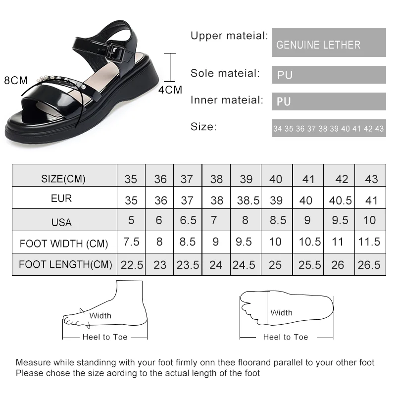 AIYUQI Women Sandals Wedge Summer Genuine Leather Women Sandals Fashion Roman Open-toed Sandals Women