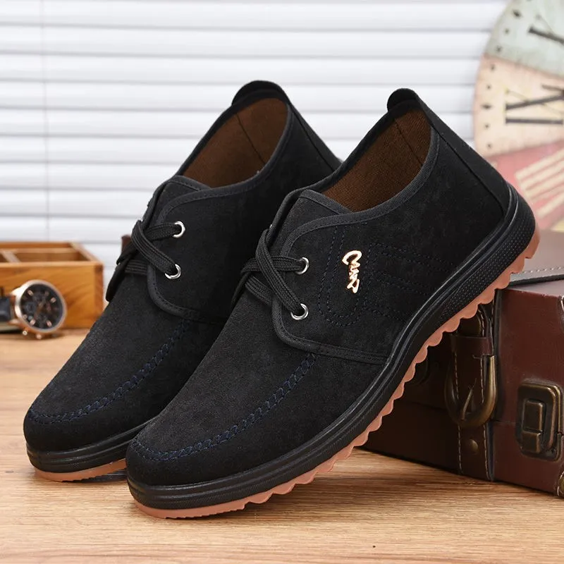 Autumn Casual For Men Low Flat Sneakers Black Coffe Outdoor Walking Shoes zhanyishengli